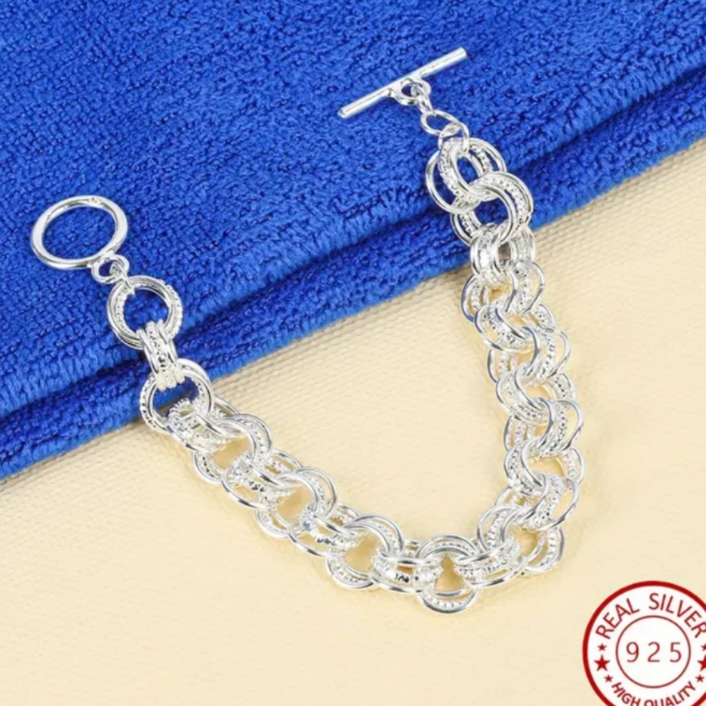 COPY - Elegant Sterling Silver Chain Bracelet